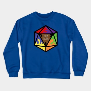 Rainbow Pronoun Pride D20 Fae/Faer Crewneck Sweatshirt